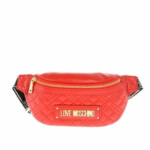 Moschino LOVE QUILTED FAUX LEATHER BUM BAG